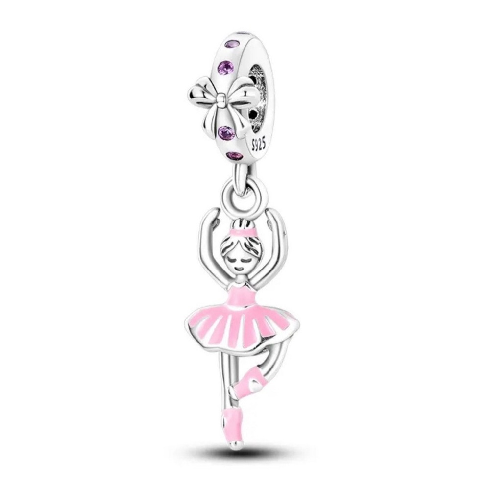 Ballet Charm, S925 Silver Dangle Charm, fits Pandora Charm Bracelet, Ballerina